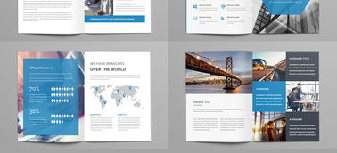 蓝色大气企业形象画册 市场营销策划的视觉战略